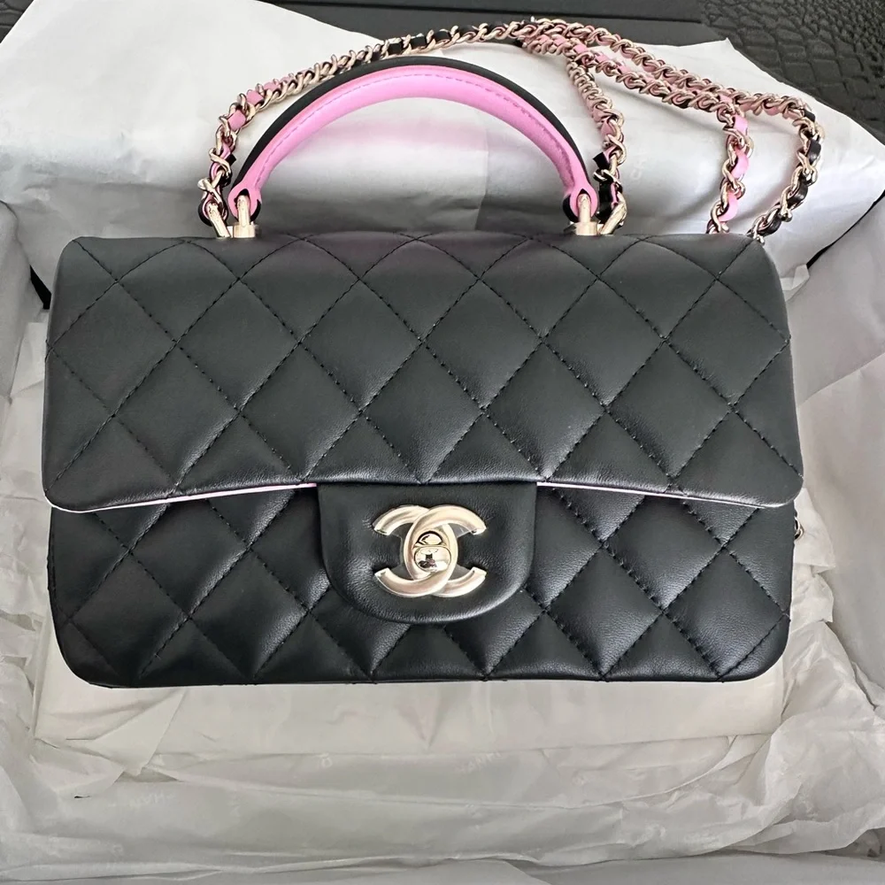 CHANEL | Bags | New 23p Chanel Mini Top Handle Rectangle Flap